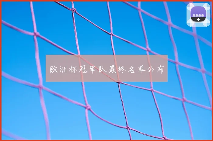 欧洲杯冠军队最终名单公布